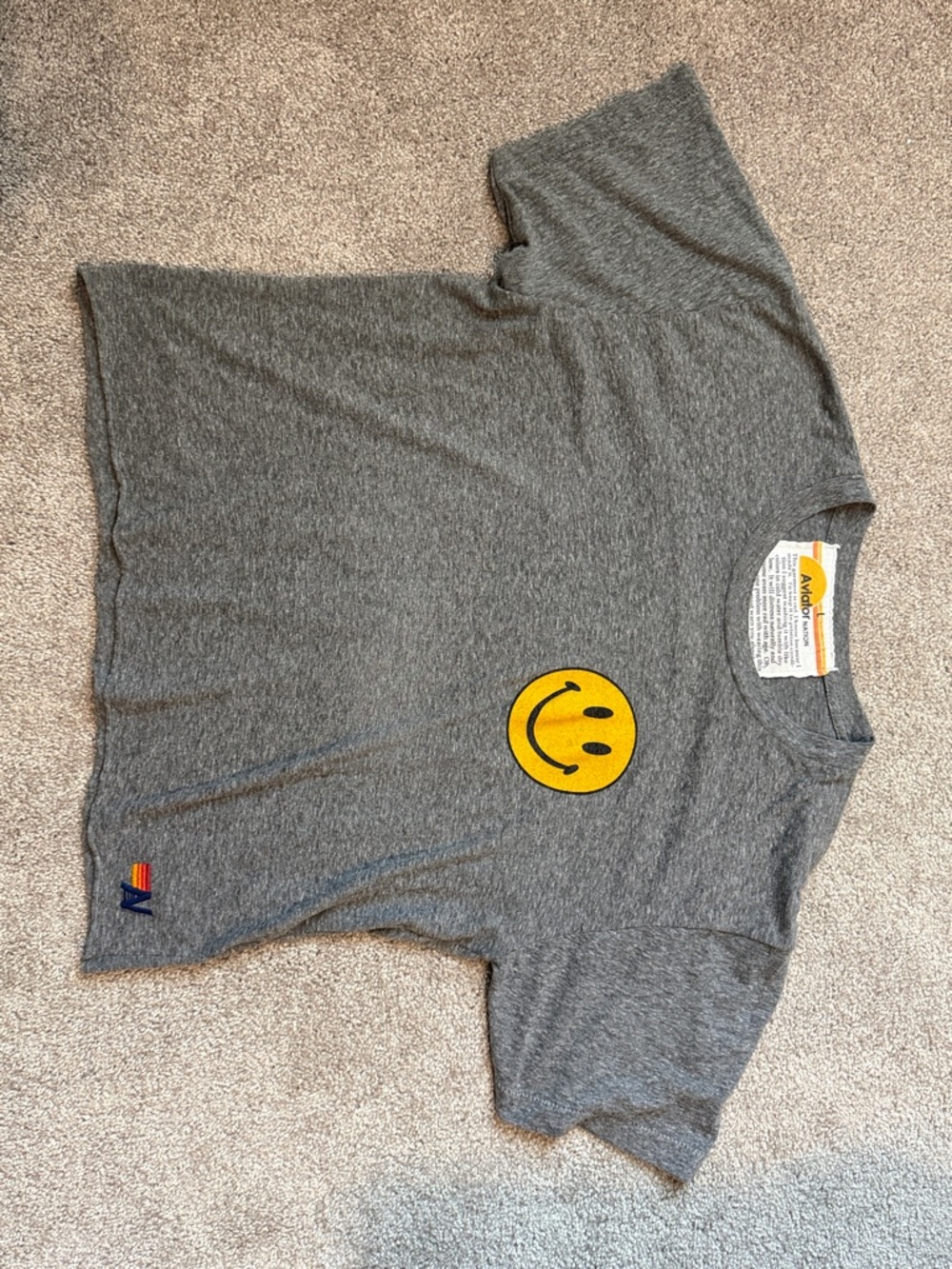 Aviator Nation cropped tee sz L